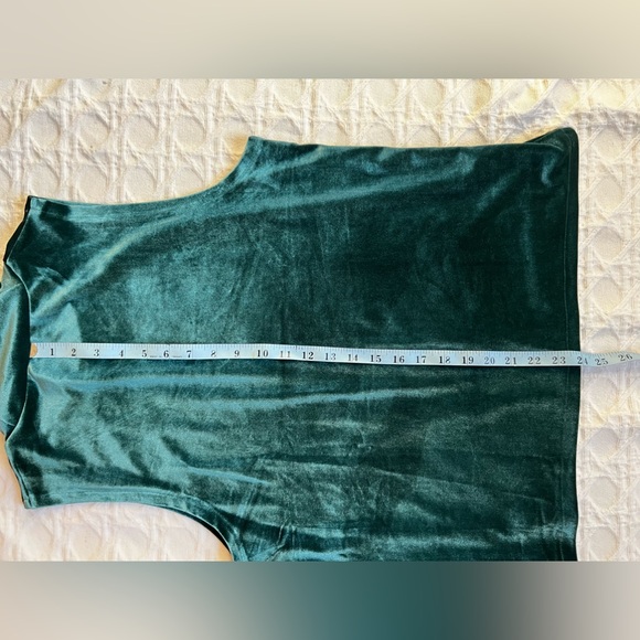 JCREW NEW! Mockneck StretchVelvet Sleeveless Top Perfect Holidays! SzL Jewel Grn - Picture 5 of 6